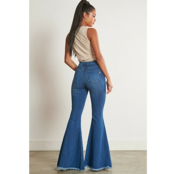 Boho high waisted flare distressed jeans 🚨FLASH SALE🚨 - Picture 4 of 7